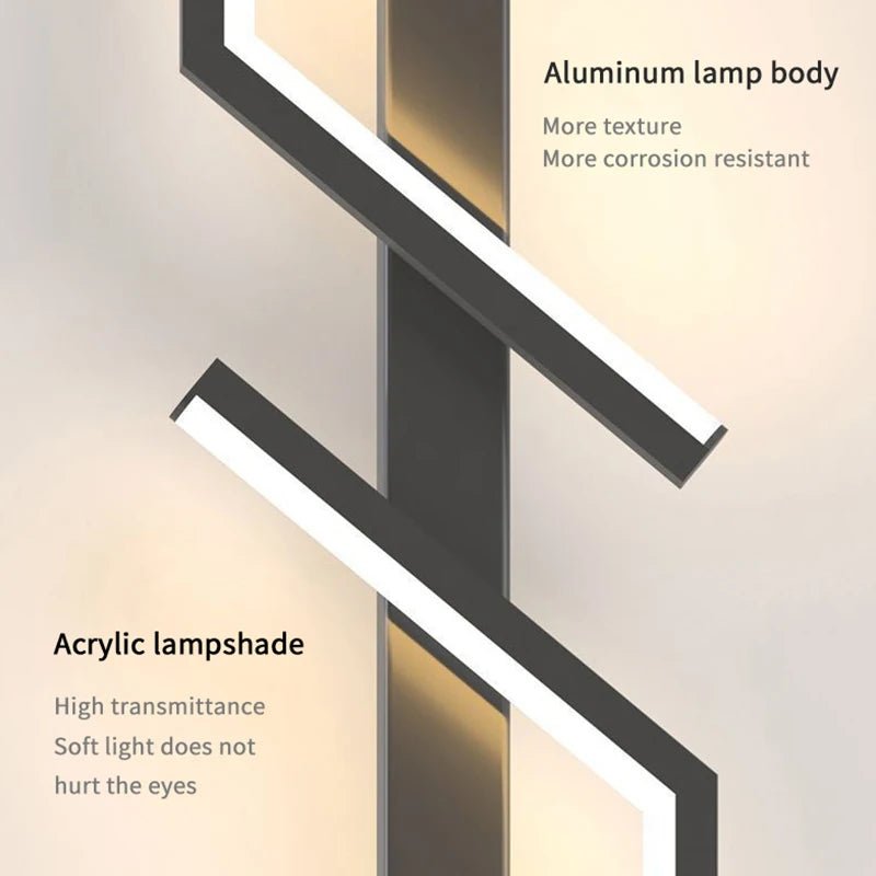Luvikno | Kreativ LED vegglampe med stripedesign | Moderne design og dimbar lys i 3 farger