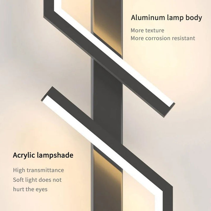 Luvikno | Kreativ LED vegglampe med stripedesign | Moderne design og dimbar lys i 3 farger