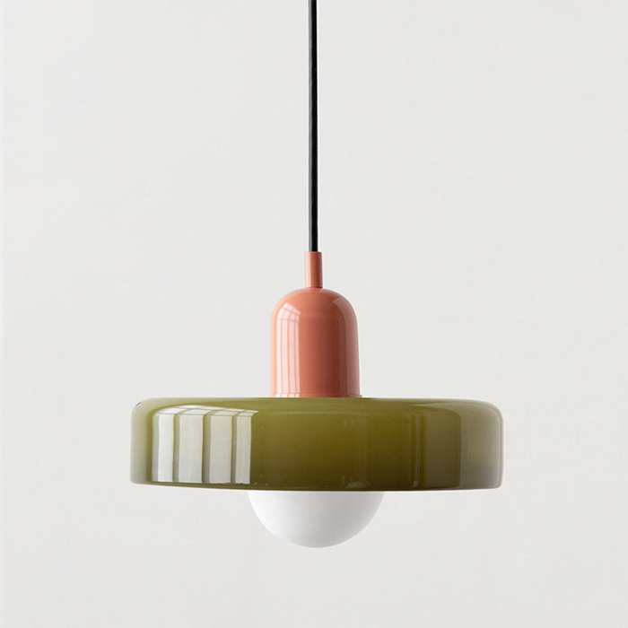 Bauhaus Fargerik Glass Pendelampe - Moderne Designlampe for Stue og Spisestue | Luvikno