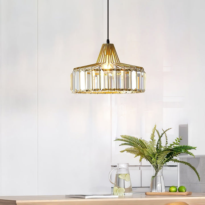 Moderne Svart Krystall Pendelbelysning | Luvikno