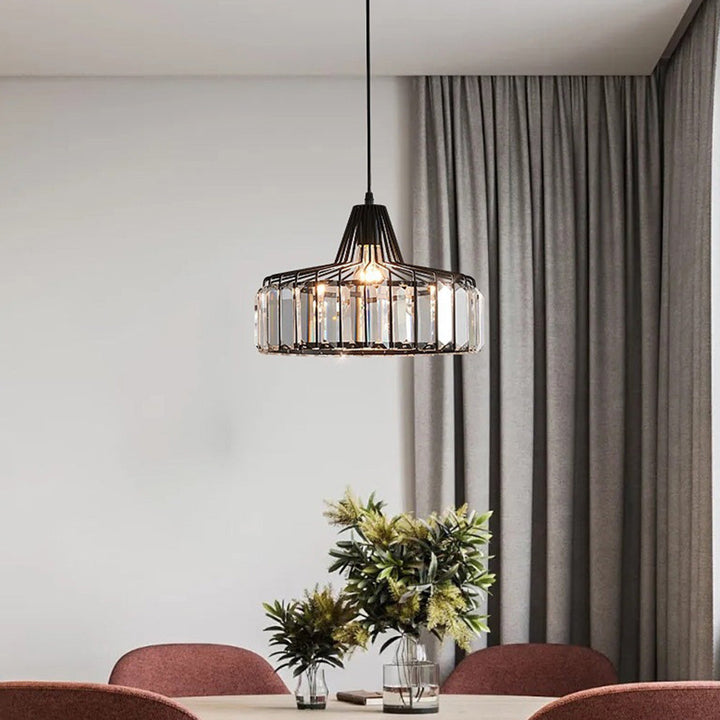 Moderne Svart Krystall Pendelbelysning | Luvikno
