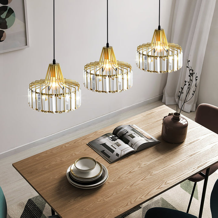 Moderne Svart Krystall Pendelbelysning | Luvikno