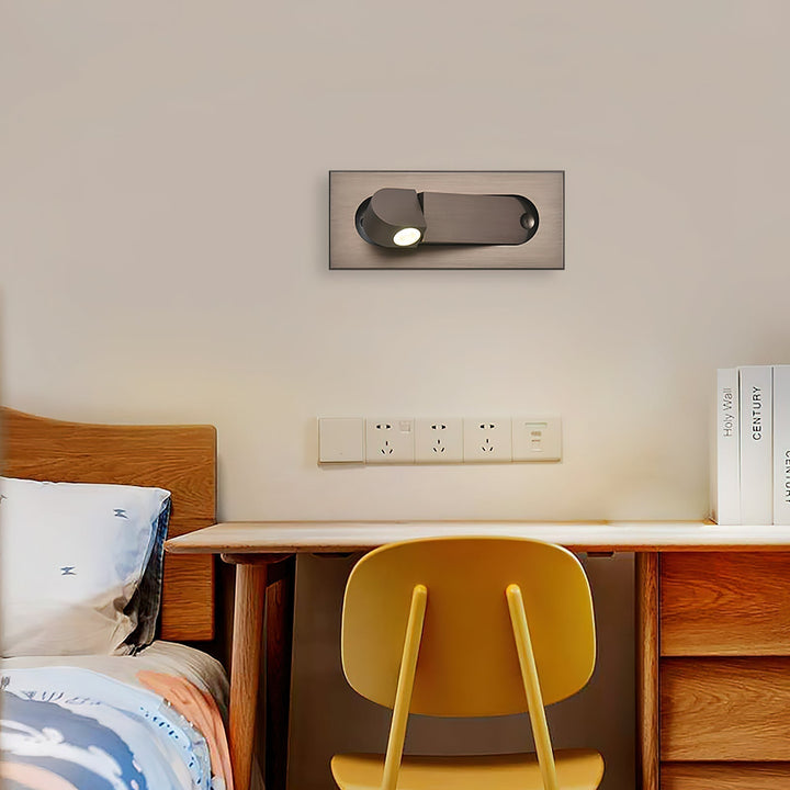 Luvikno | LED Nattbordslampe LUMEVIA | 3 Lysfarger | Aluminiumlegering | Ø19 cm x H8 cm | Med Trykknapp