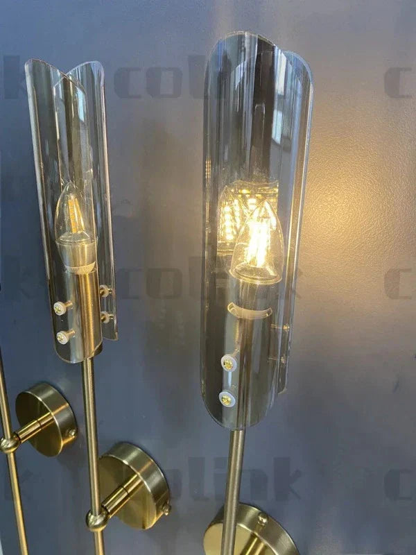 Nordisk LED vegglampe med glass – Elegant vegglampe for stue og soverom | Luvikno