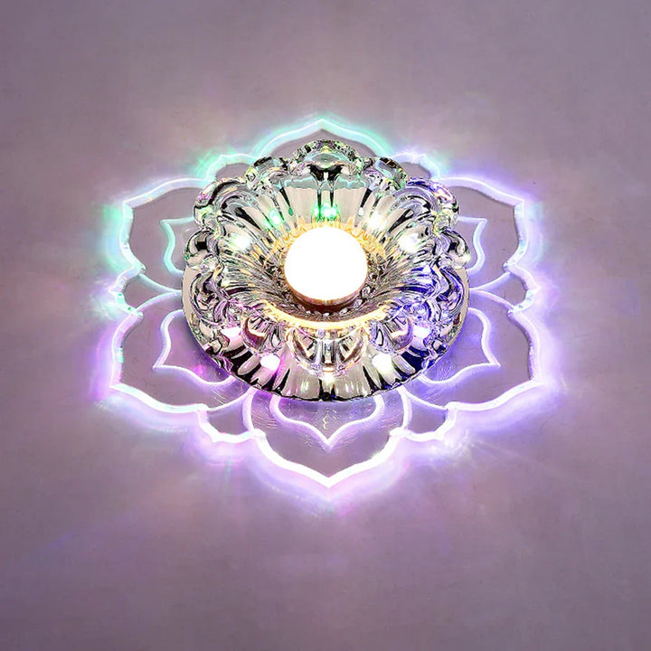 Elegant krystall taklampe med LED – Moderne belysning for oppholdsrom | Luvikno