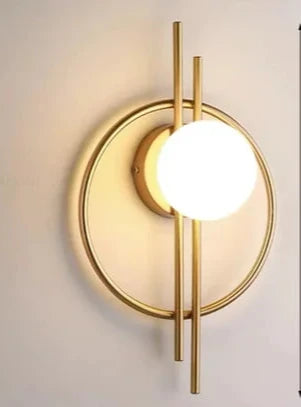 Moderne LED Vegglampe med Sphære Glass - Stilig Vegglampe for soverom & stue | Luvikno