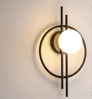 Moderne LED Vegglampe med Sphære Glass - Stilig Vegglampe for soverom & stue | Luvikno