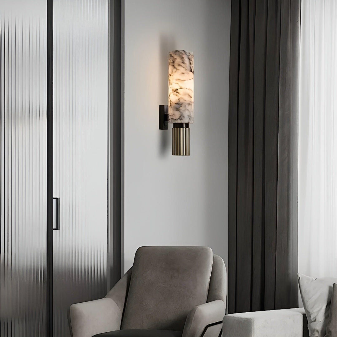 Elegant vegglampe med stilfull marmor-inspirert mønster Luvikno