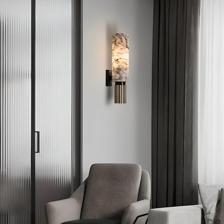 Elegant vegglampe med stilfull marmor-inspirert mønster Luvikno