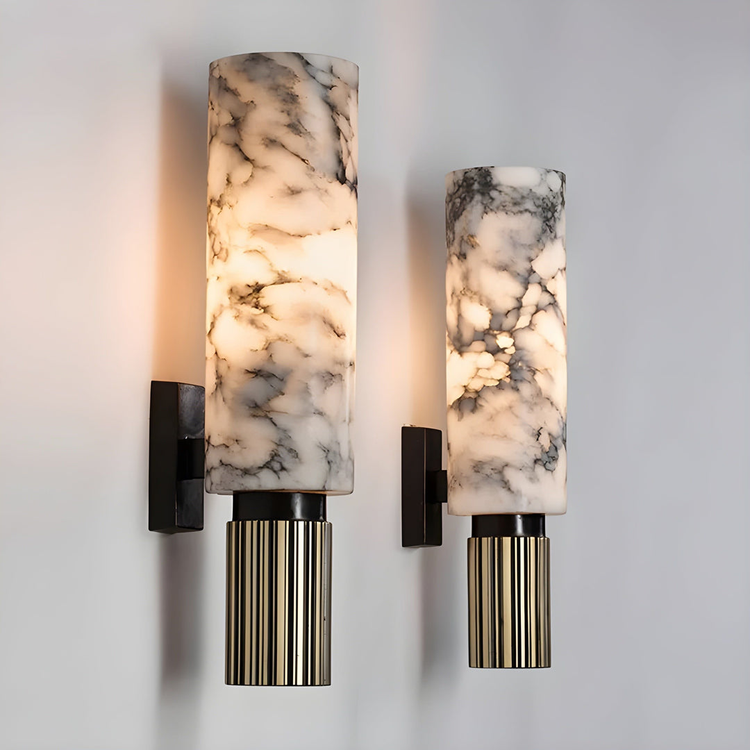 Elegant vegglampe med stilfull marmor-inspirert mønster Luvikno