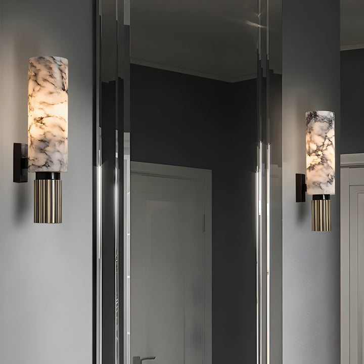 Elegant vegglampe med stilfull marmor-inspirert mønster Luvikno