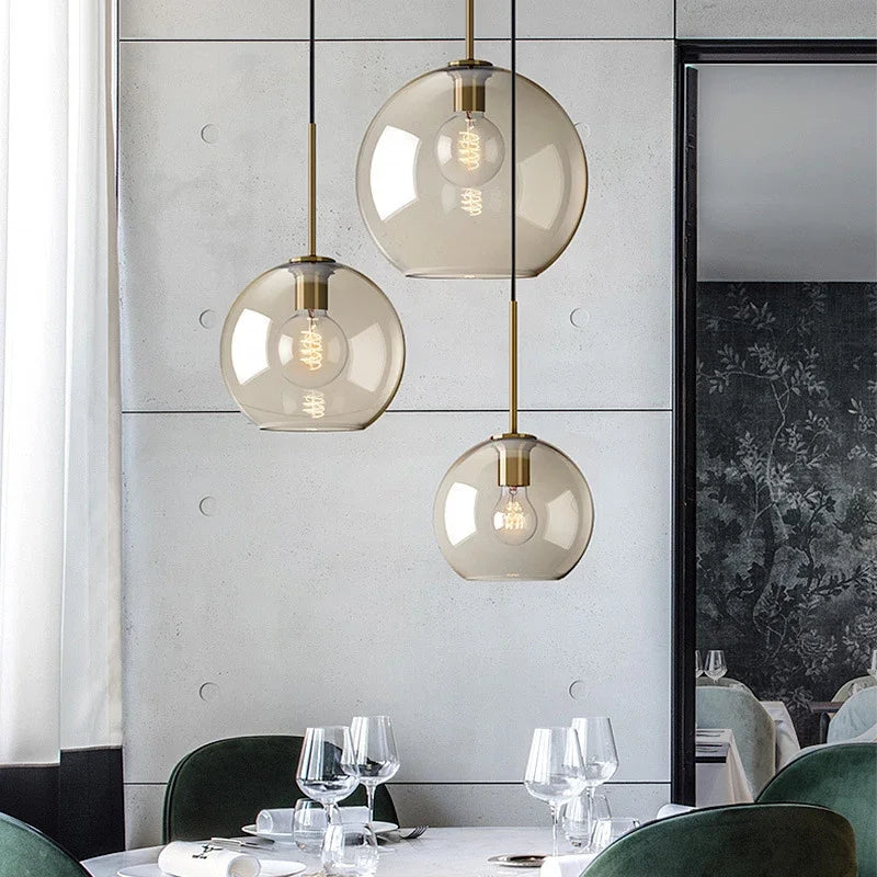 NordicGlas - Moderne Skandinavisk Glass Pendellampe for Spisestue og Stue | Luvikno