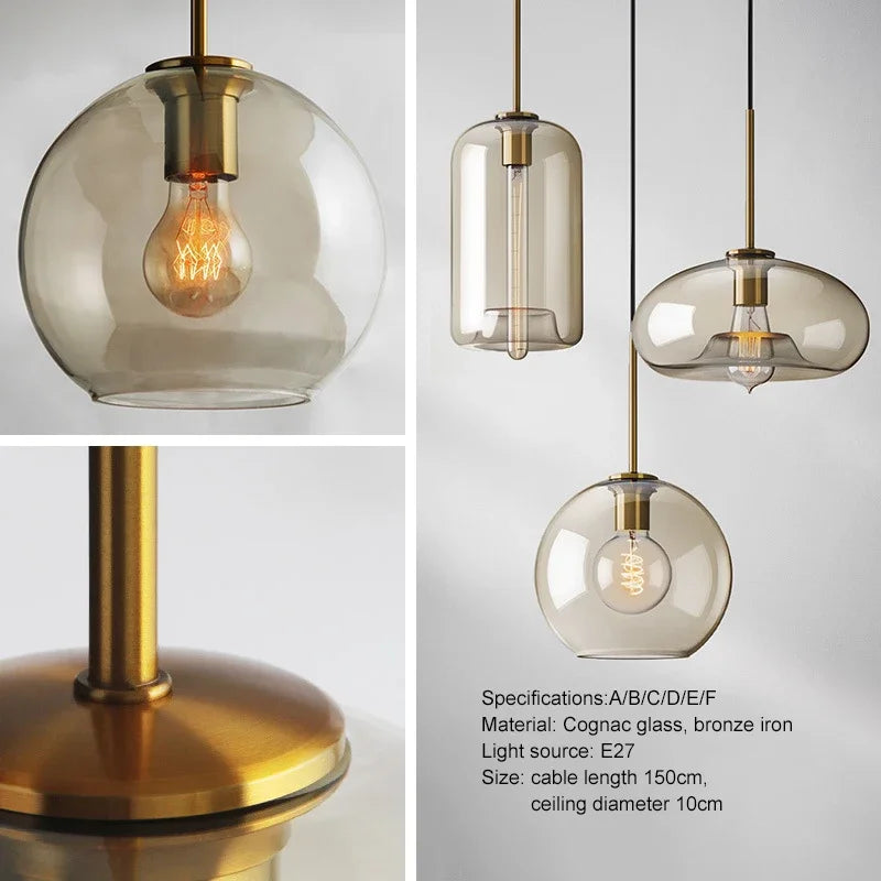 NordicGlas - Moderne Skandinavisk Glass Pendellampe for Spisestue og Stue | Luvikno