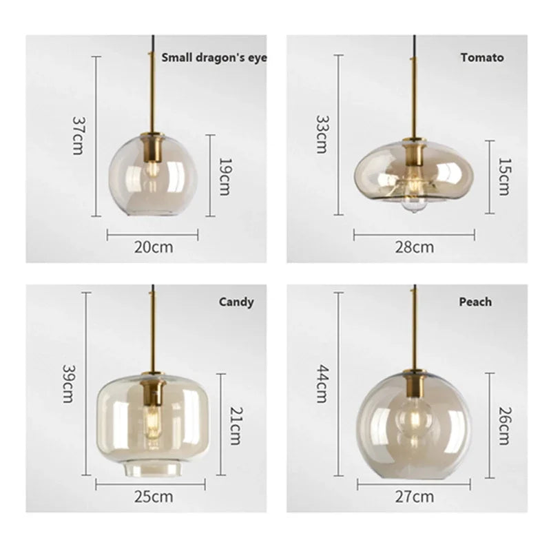 NordicGlas - Moderne Skandinavisk Glass Pendellampe for Spisestue og Stue | Luvikno