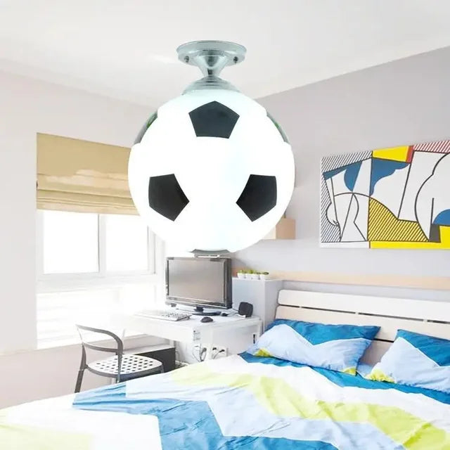 LED taklampe i kuledesign - lampe til barnerom med glasskule | Luvikno