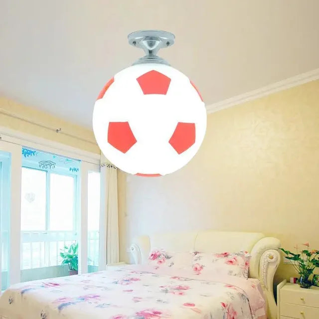 LED taklampe i kuledesign - lampe til barnerom med glasskule | Luvikno