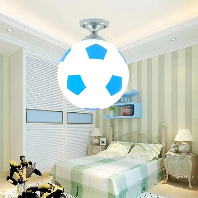 LED taklampe i kuledesign - lampe til barnerom med glasskule | Luvikno