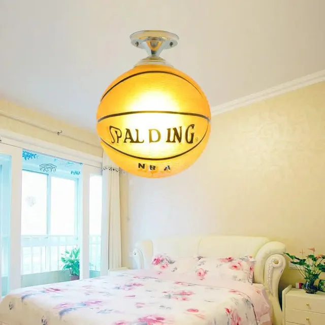 LED taklampe i kuledesign - lampe til barnerom med glasskule | Luvikno