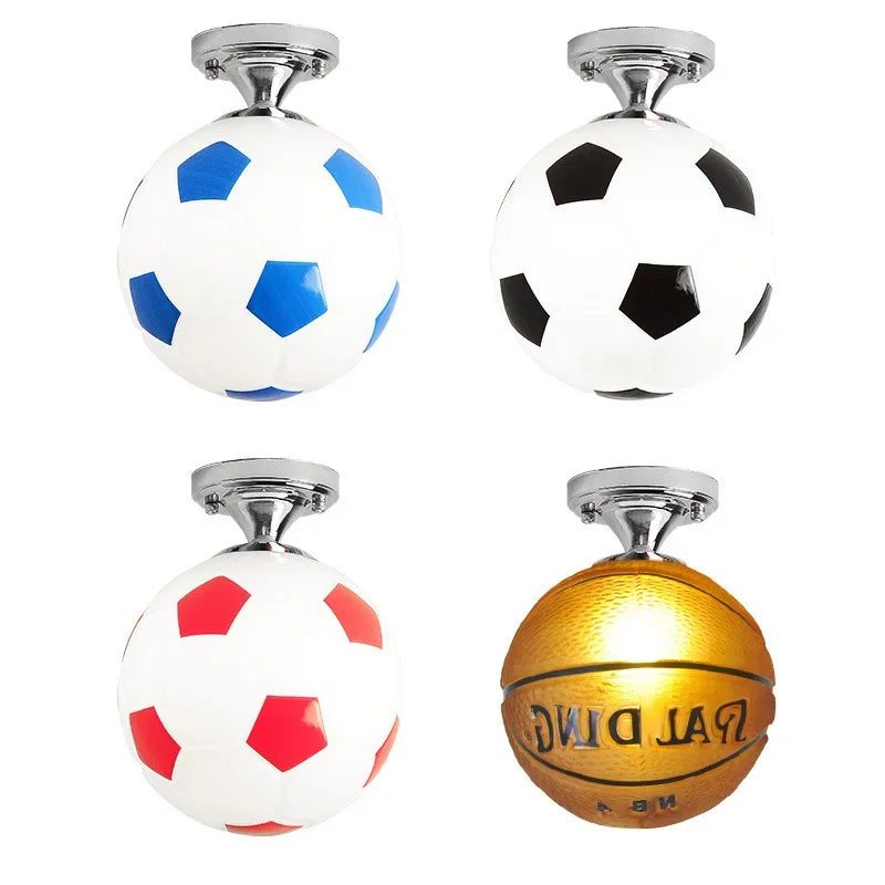 LED taklampe i kuledesign - lampe til barnerom med glasskule | Luvikno