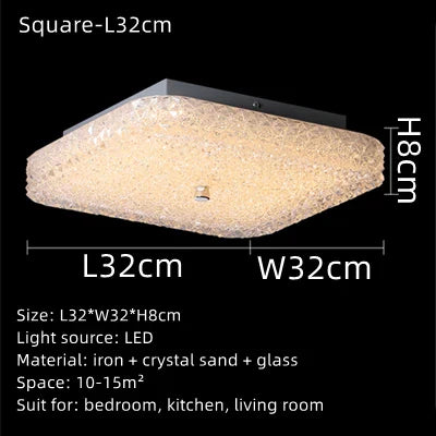 Elegant LED Kronelys – Moderne Taklampe med Krystall for Stue og Soverom | Luvikno