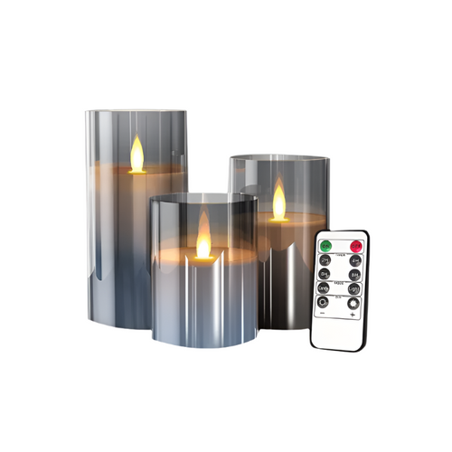 Luvikno | LuxeLumen LED Lysestake Set | Elegante LED lys med fjernkontroll for atmosfærisk stemning