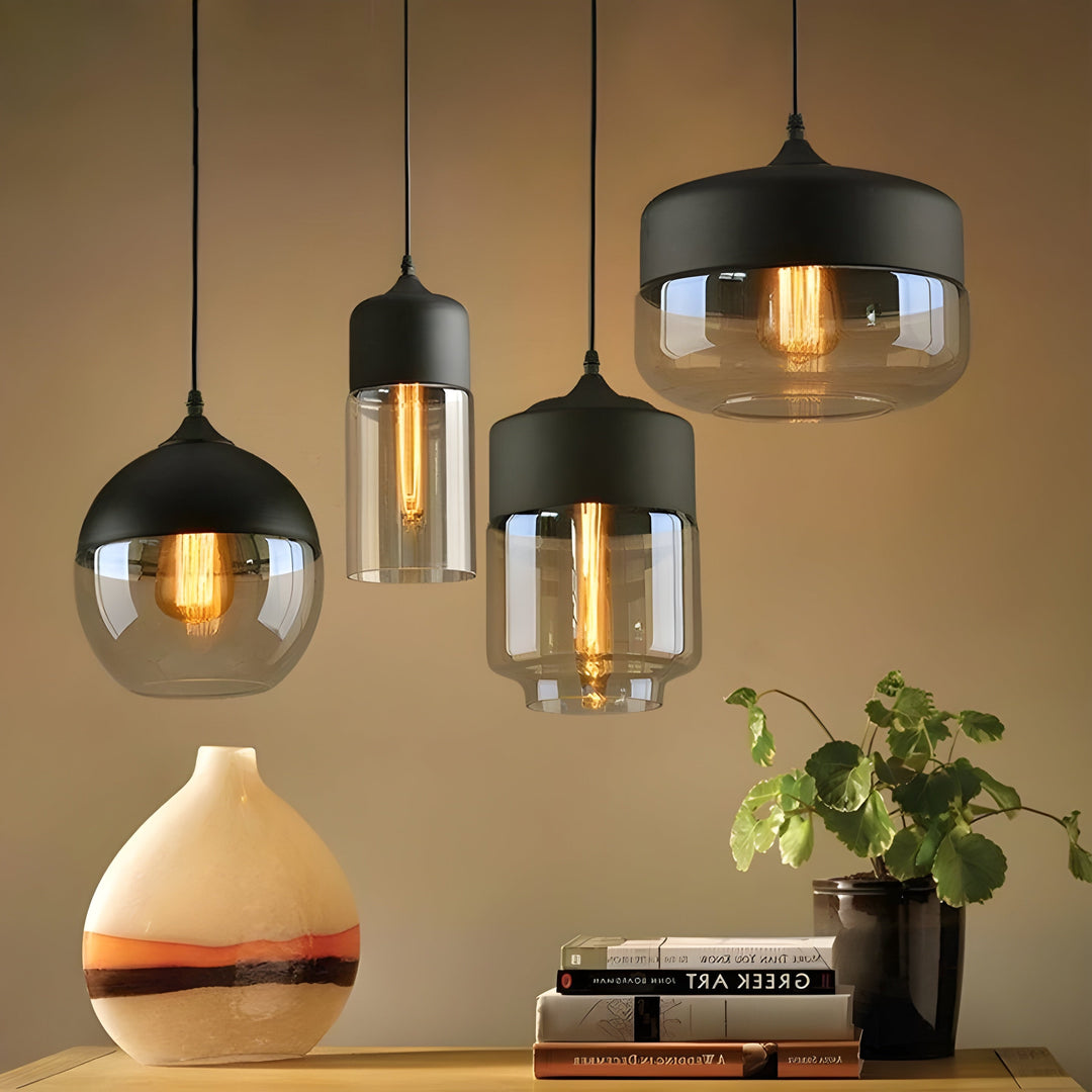 LED Pendellampe laget av glass - Moderne, skandinavisk design for stilige oppholdsrom | Luvikno