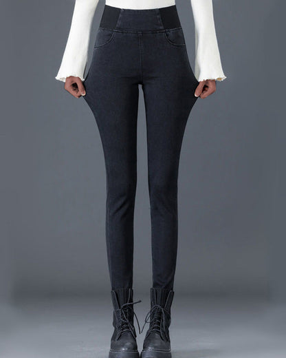 Luvik - Mukavat Talvi Termiset Lämpimät Fleece Vuoratut Leggingsit Korkealla Vyötäröllä Naisille