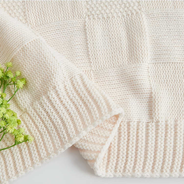Loomvera Plaid | Strikket Teppe Svart-Hvitt | Myk & Hudvennlig | For Alle Sider Luvikno