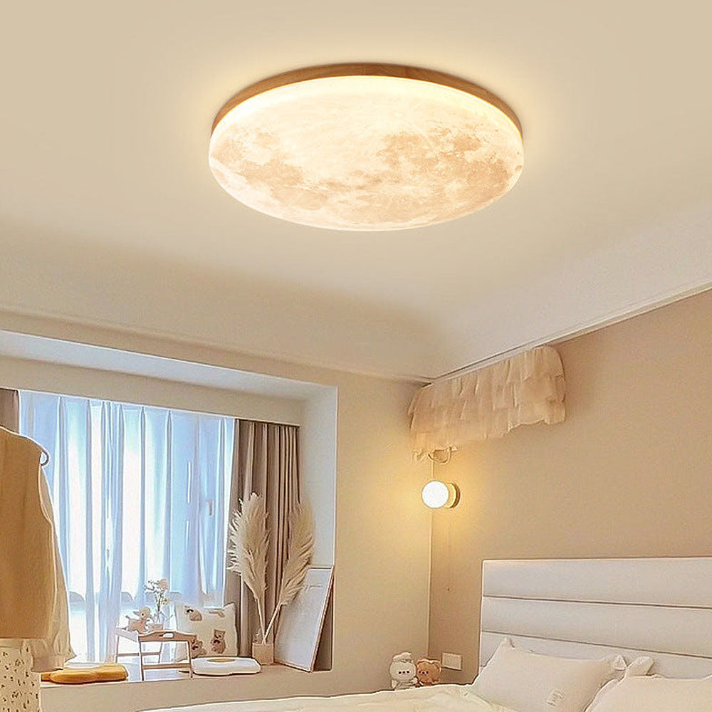 Moon Round | Minimalistisk rund LED-taklampe | Luvikno