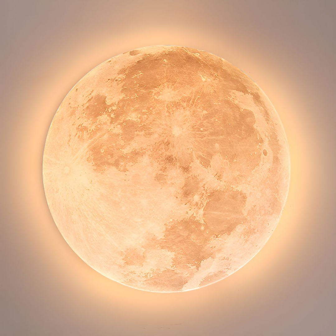 Moon Round | Minimalistisk rund LED-taklampe | Luvikno