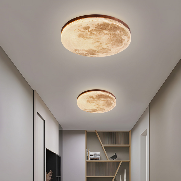 Moon Round | Minimalistisk rund LED-taklampe | Luvikno