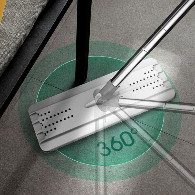 Flat Bottom Mop and Bucket Set med Aluminiumhåndtak Luvikno