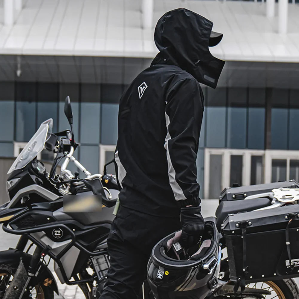 Luvik | Unisex Motorsykkel Regnjakke - vanntett og pustende - Lett design