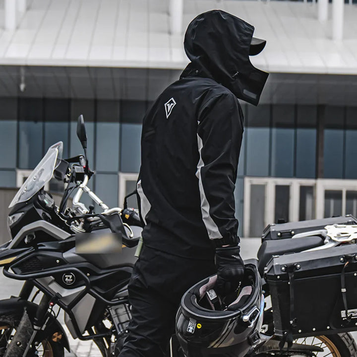 Luvik | Unisex Motorsykkel Regnjakke - vanntett og pustende - Lett design