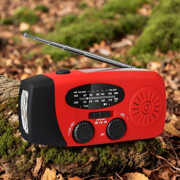 Kjøp Multifunksjonal Nødradio – Lading med LED-lommelykt og håndgenerator for mobiltelefoner – Beste Nødradio | Luvikno
