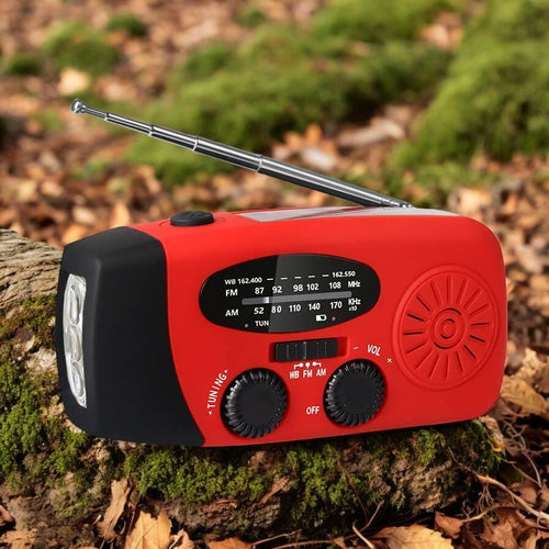 Kjøp Multifunksjonal Nødradio – Lading med LED-lommelykt og håndgenerator for mobiltelefoner – Beste Nødradio | Luvikno