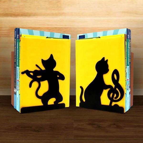 Musical Cat Metall Bokstøtter | Luvikno