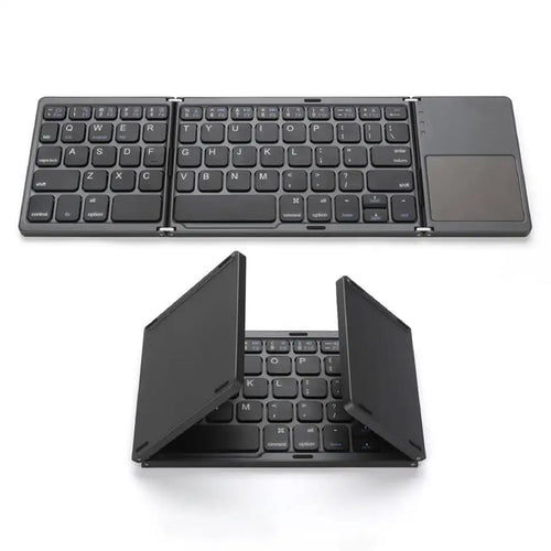 Luvikno | Sammenleggbar Bluetooth-tastatur med berøringsplate | Bærbart trådløst mini-tastatur for Windows, Mac, iOS og Android