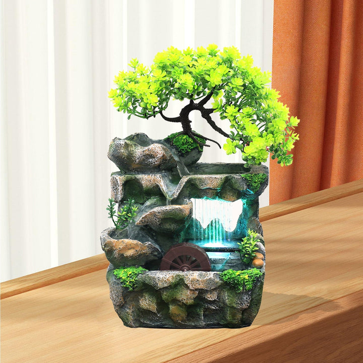Naturlig Mini Tre Vannfall Skrivebordsfontene | Luvikno