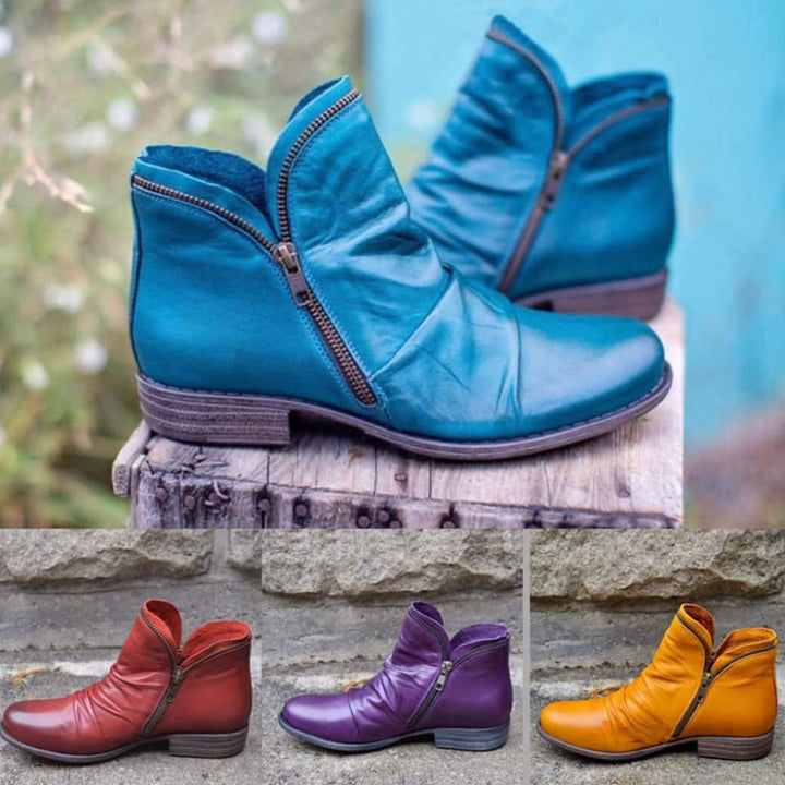Verschiedene Farben von Lederstiefeletten