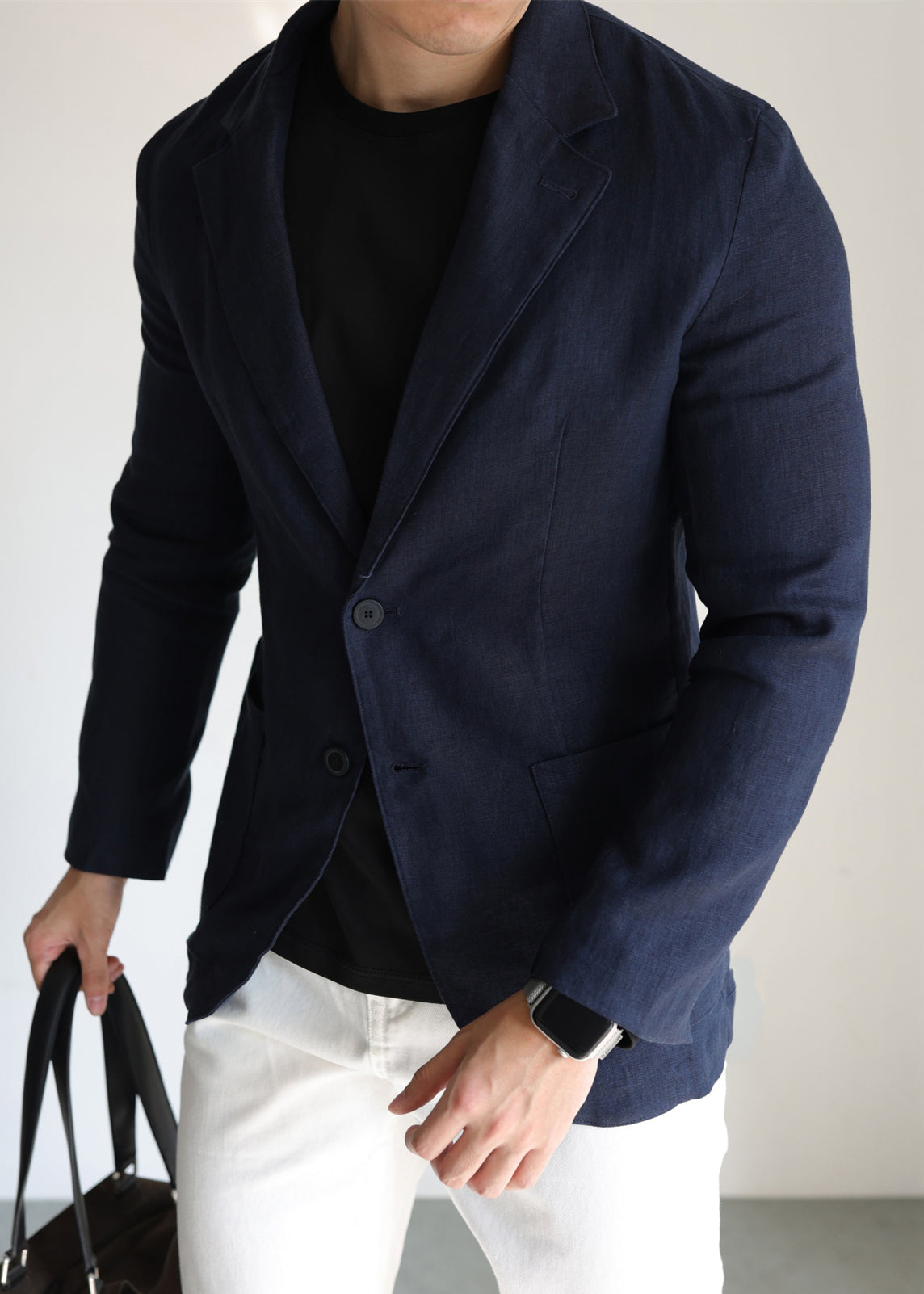 Luvik | Villatakki miehille nappitaskuilla, Peter Pan -kauluksella