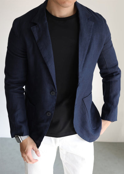 Luvik | Villatakki miehille nappitaskuilla, Peter Pan -kauluksella