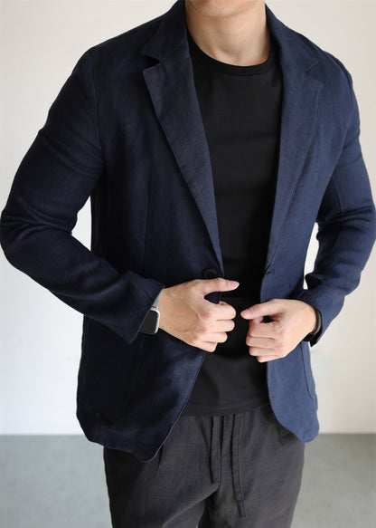 Luvik | Villatakki miehille nappitaskuilla, Peter Pan -kauluksella