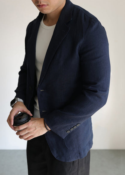 Luvik | Villatakki miehille nappitaskuilla, Peter Pan -kauluksella