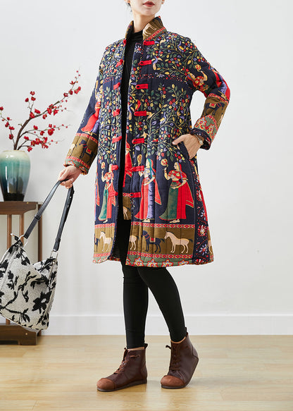 Luvik | Painettu Hienosta puuvillasta vuoratut talviturkit Kiinalainen nappi