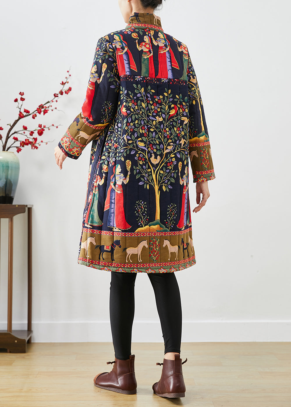 Luvik | Painettu Hienosta puuvillasta vuoratut talviturkit Kiinalainen nappi