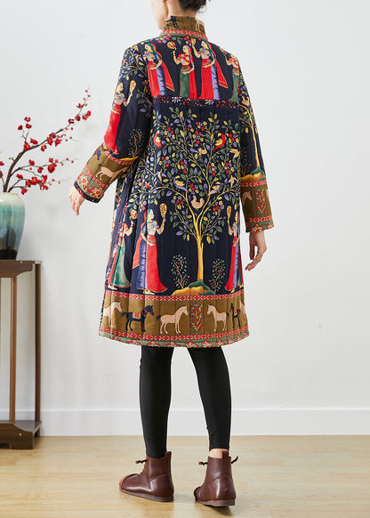 Luvik | Painettu Hienosta puuvillasta vuoratut talviturkit Kiinalainen nappi