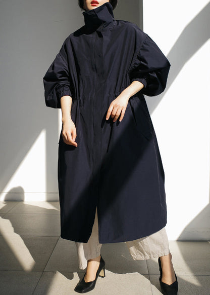 Luvik | Korkeakauluksinen trenssi vetoketjulla pitkät hihat