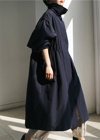 Luvik | Korkeakauluksinen trenssi vetoketjulla pitkät hihat