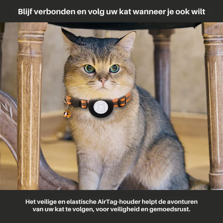 Luvikno | Katt GPS Tracker Krage med Hurtigfrigjøring og Reflekterende Design for Forbedret Natt Synlighet